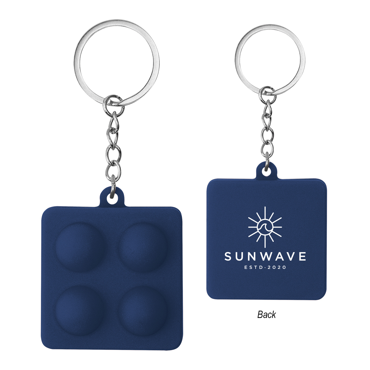 Picture of Push Pop Square Stress Reliever Keychain