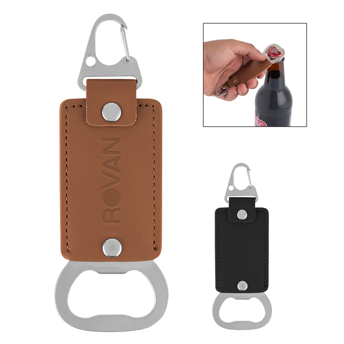 Picture of Leatherette Bottle Opener Key Clasp