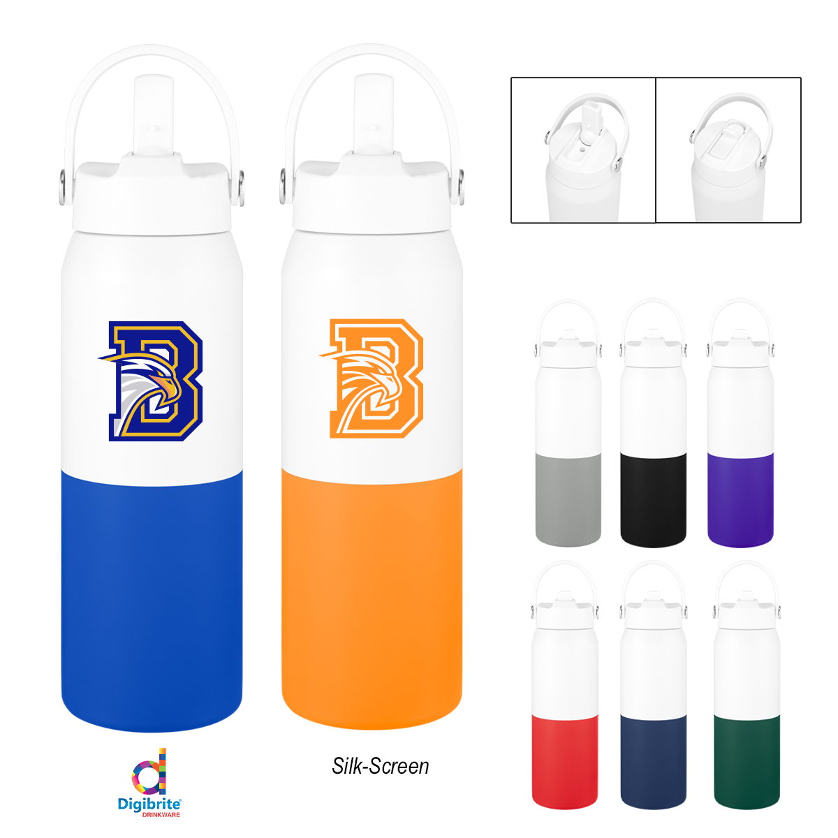 Picture of 26 Oz. Halftime Two-tone Recycled Stainless Steel Bottle