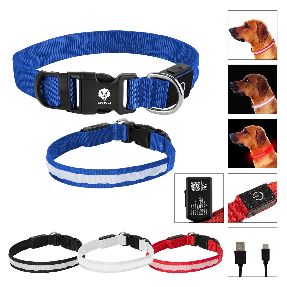 Picture of Light Up Rechargable Pet Collar - Medium