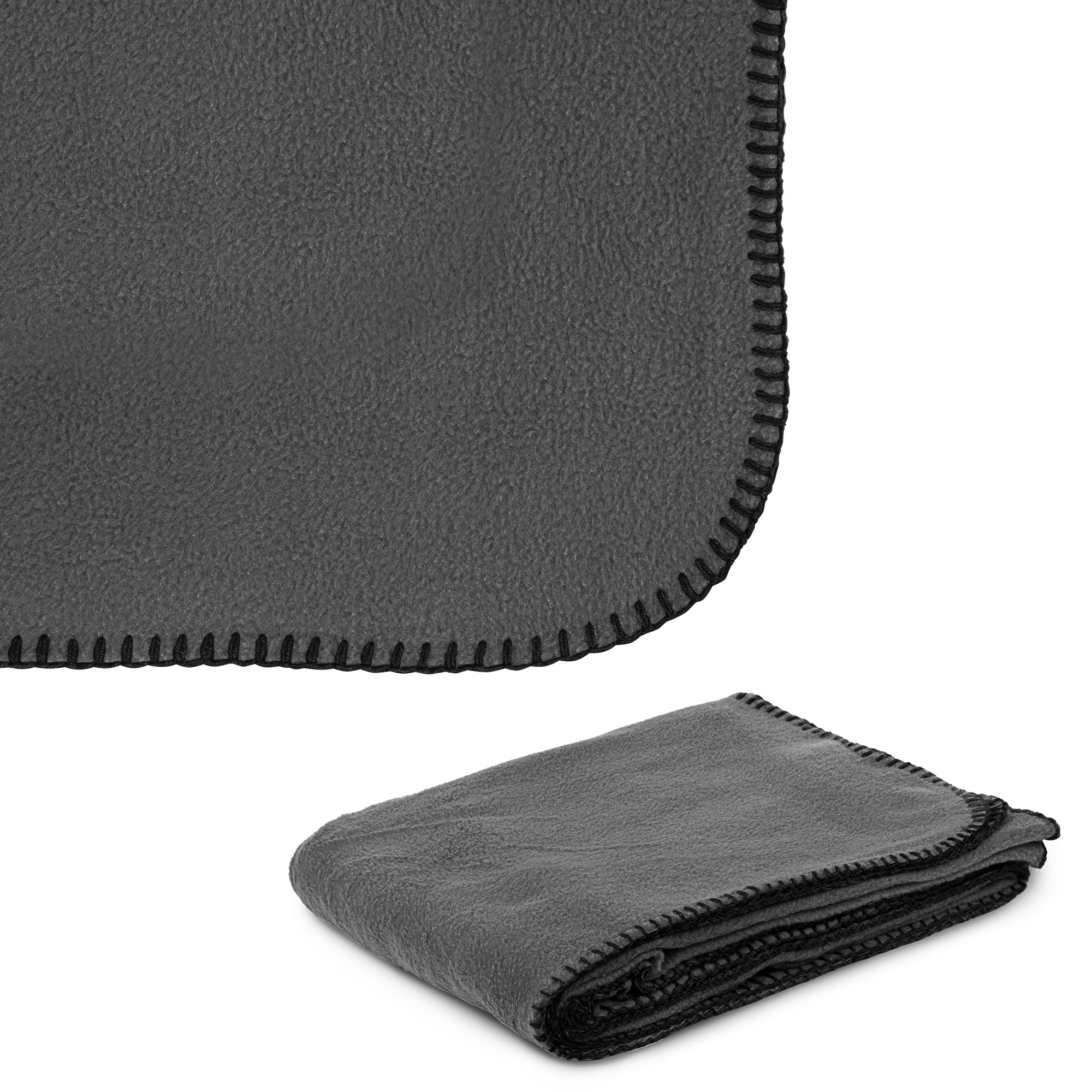 Picture of 260g Anti-Pill Embroidered Fleece Throw Blanket 50"x60"