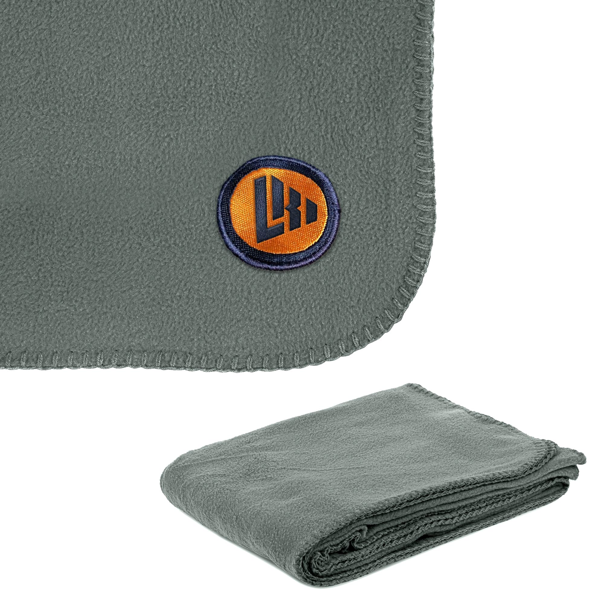 Picture of 260g Anti-Pill Embroidered Fleece Throw Blanket 50"x60"