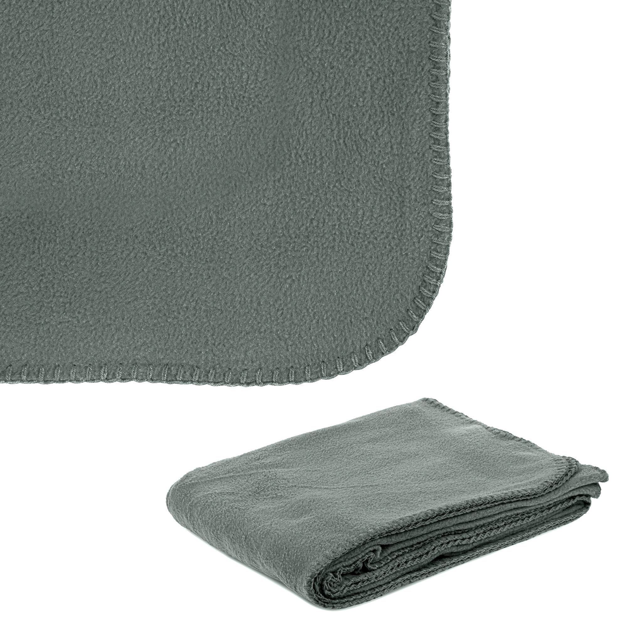 Picture of 260g Anti-Pill Embroidered Fleece Throw Blanket 50"x60"