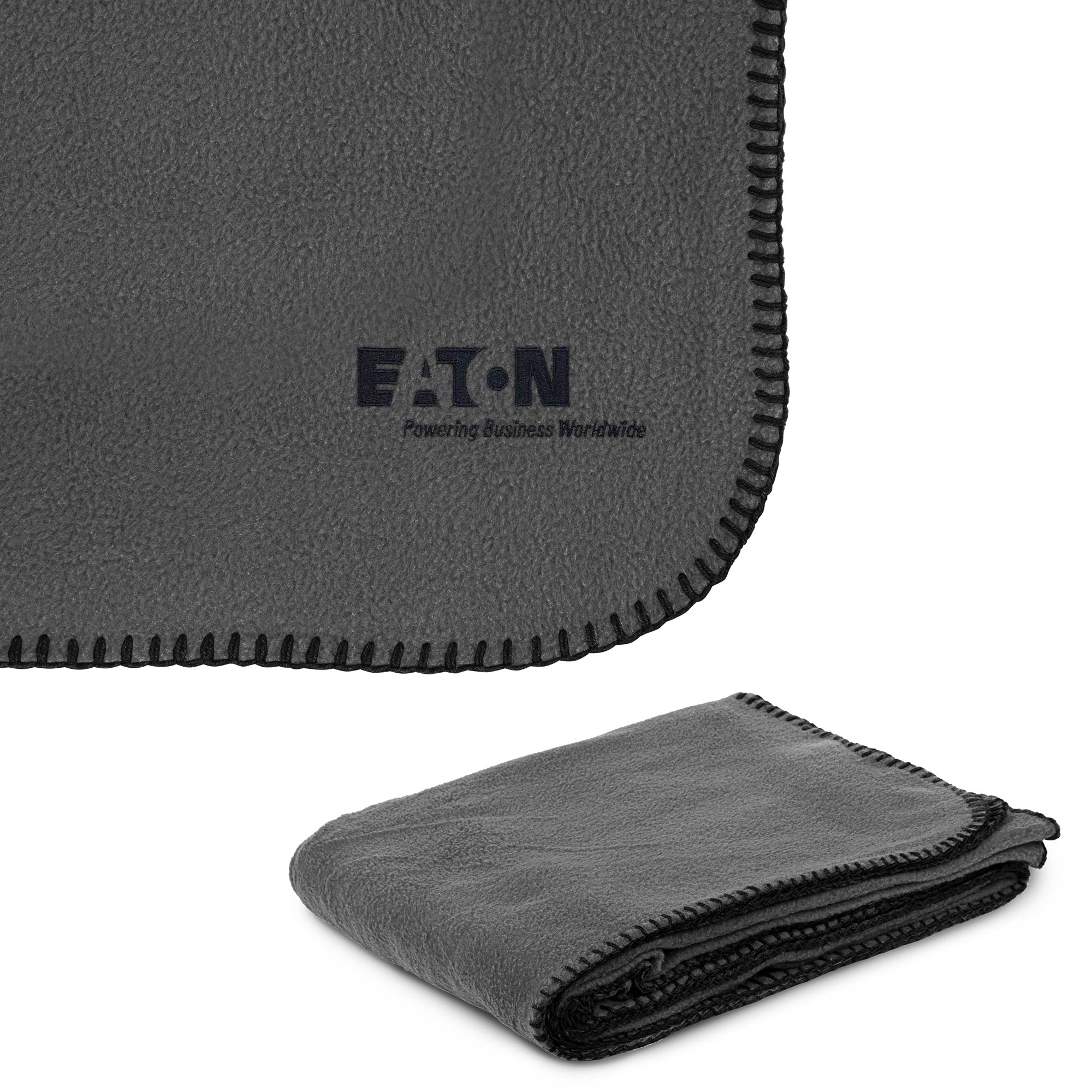 Picture of 260g Anti-Pill Embroidered Fleece Throw Blanket 50"x60"