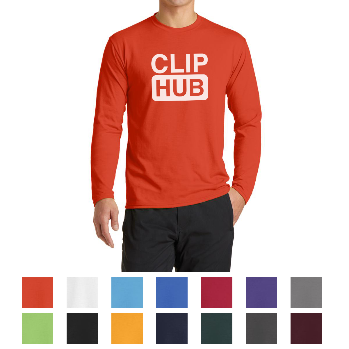 Picture of Port & Company® Long Sleeve Performance Blend Tee