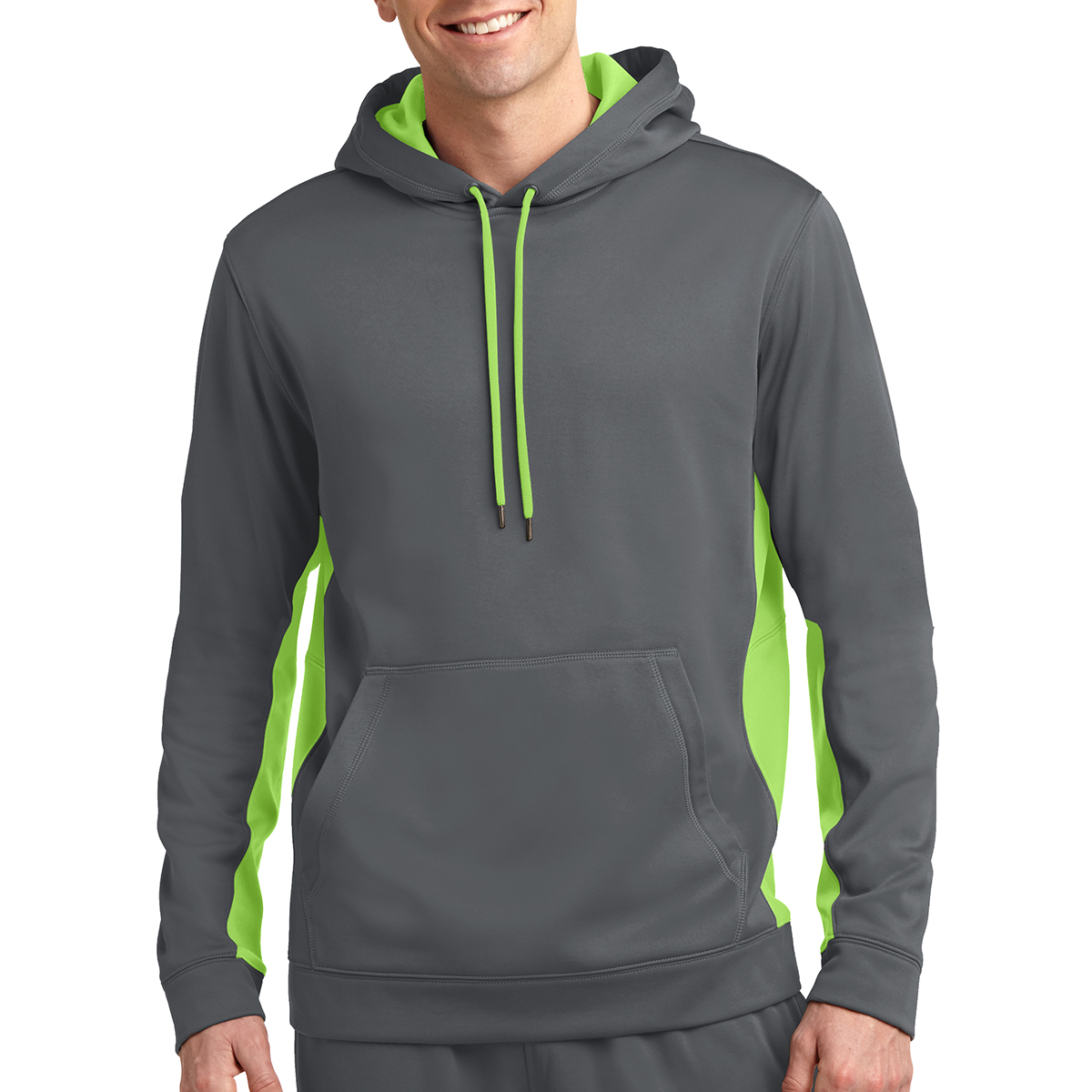 Picture of Sport-tek® Sport-wick® Fleece Colorblock Hooded Pullover