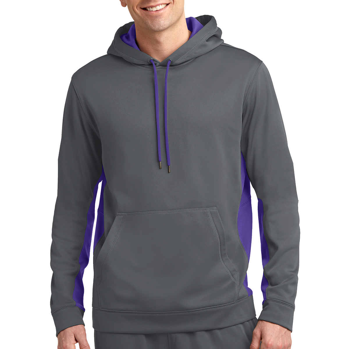 Picture of Sport-tek® Sport-wick® Fleece Colorblock Hooded Pullover