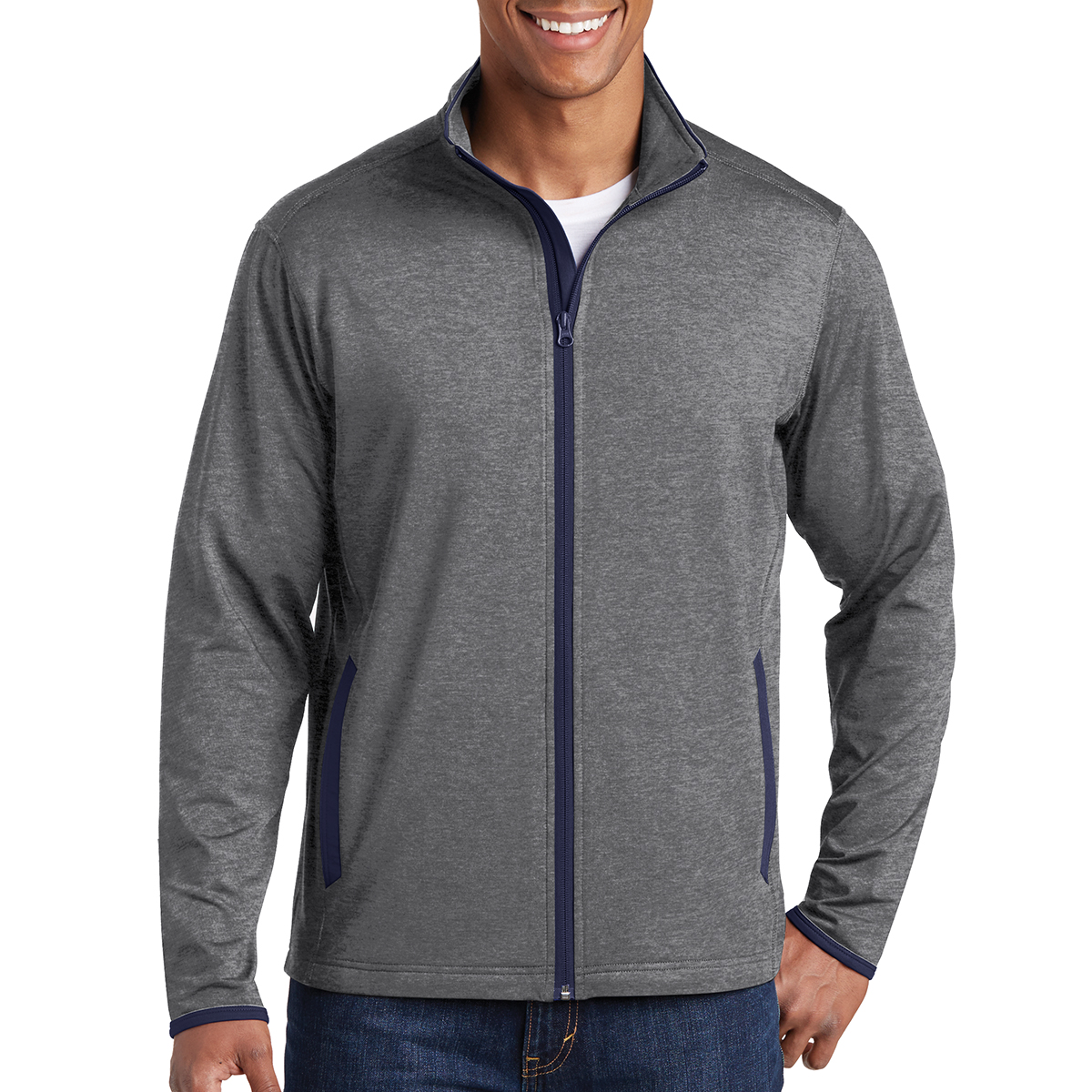 Picture of Sport-tek® Sport-wick® Stretch Contrast Full-zip Jacket