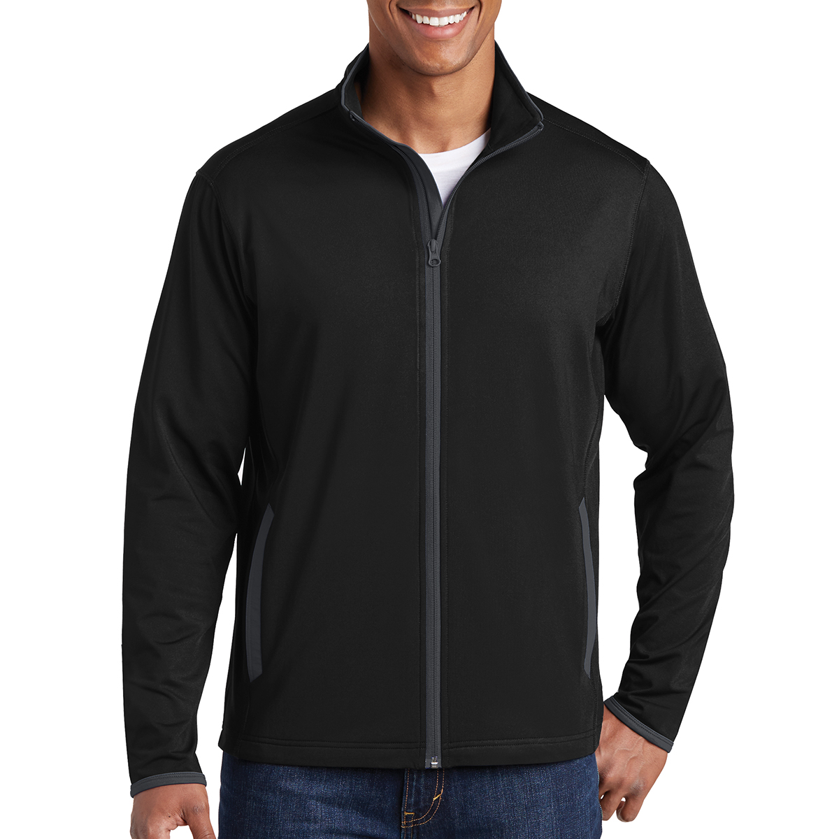 Picture of Sport-tek® Sport-wick® Stretch Contrast Full-zip Jacket