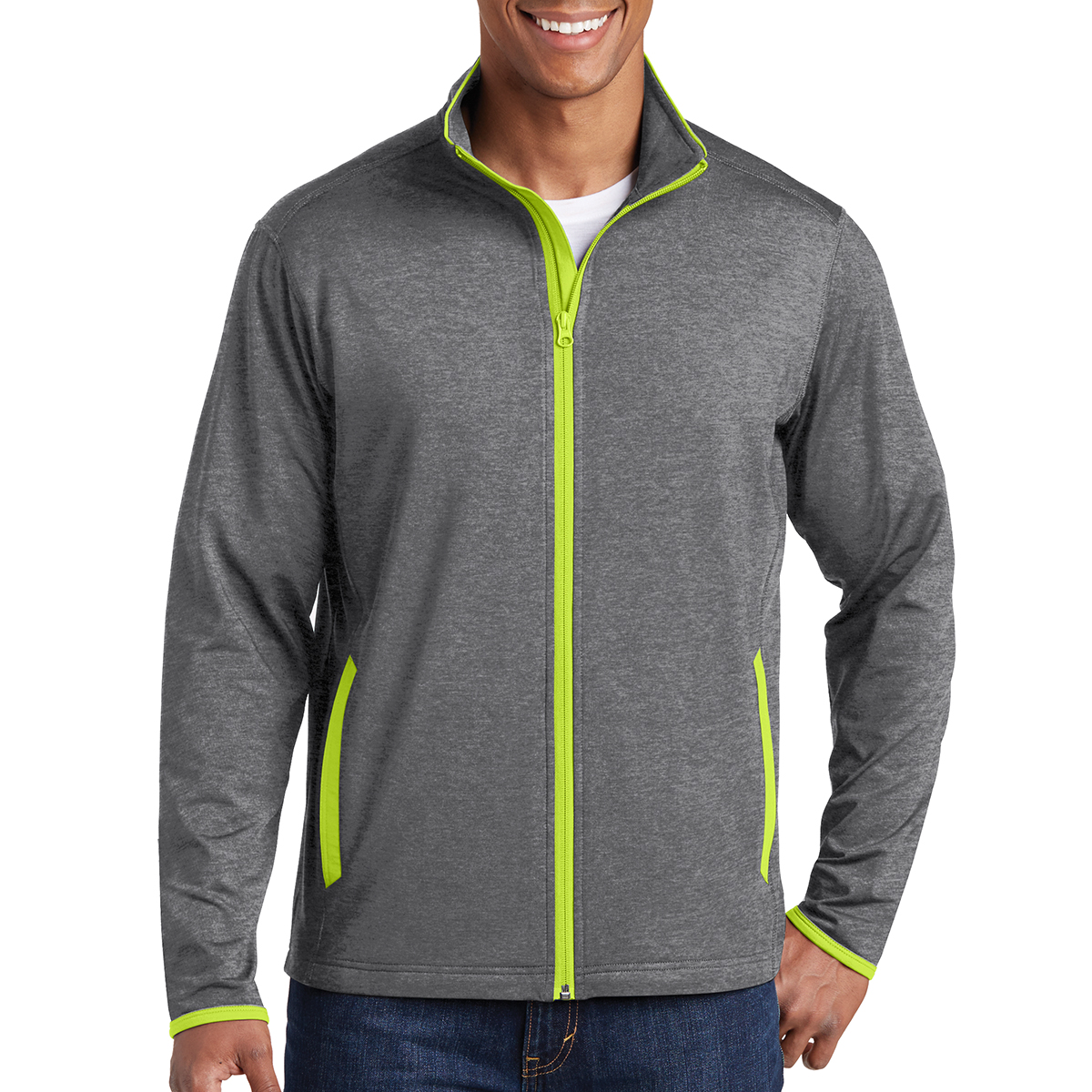 Picture of Sport-tek® Sport-wick® Stretch Contrast Full-zip Jacket