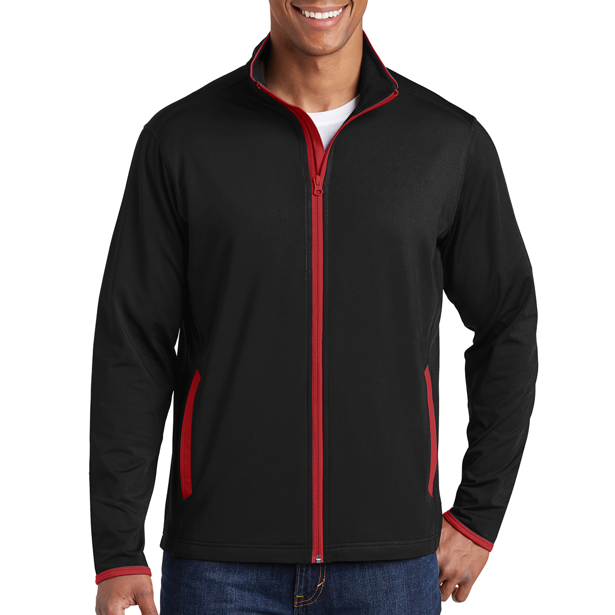 Picture of Sport-tek® Sport-wick® Stretch Contrast Full-zip Jacket