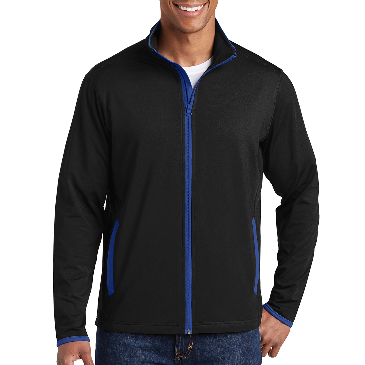 Picture of Sport-tek® Sport-wick® Stretch Contrast Full-zip Jacket