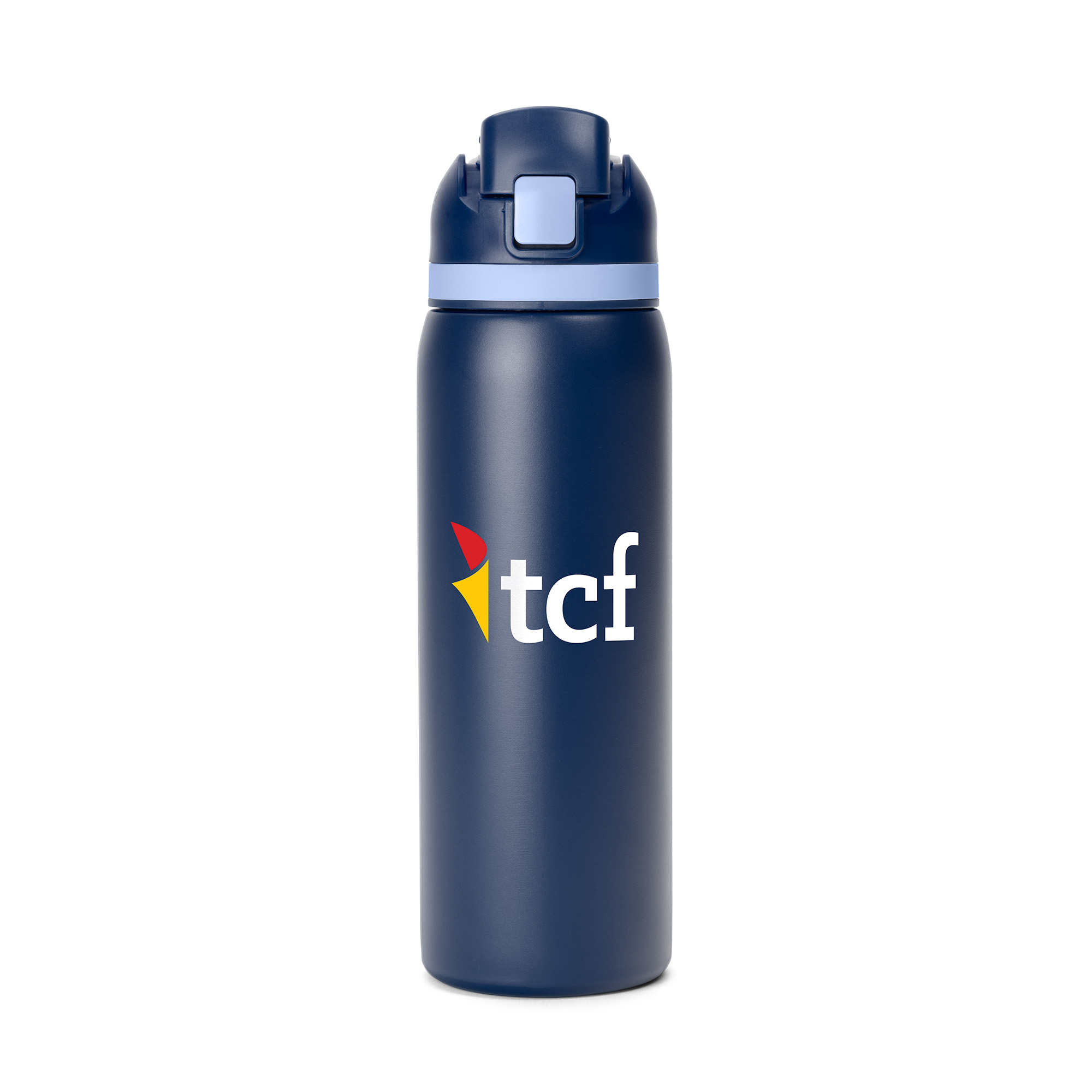 Picture of 27 Oz. Two-Toned Stainless Steel Pop Straw Bottle