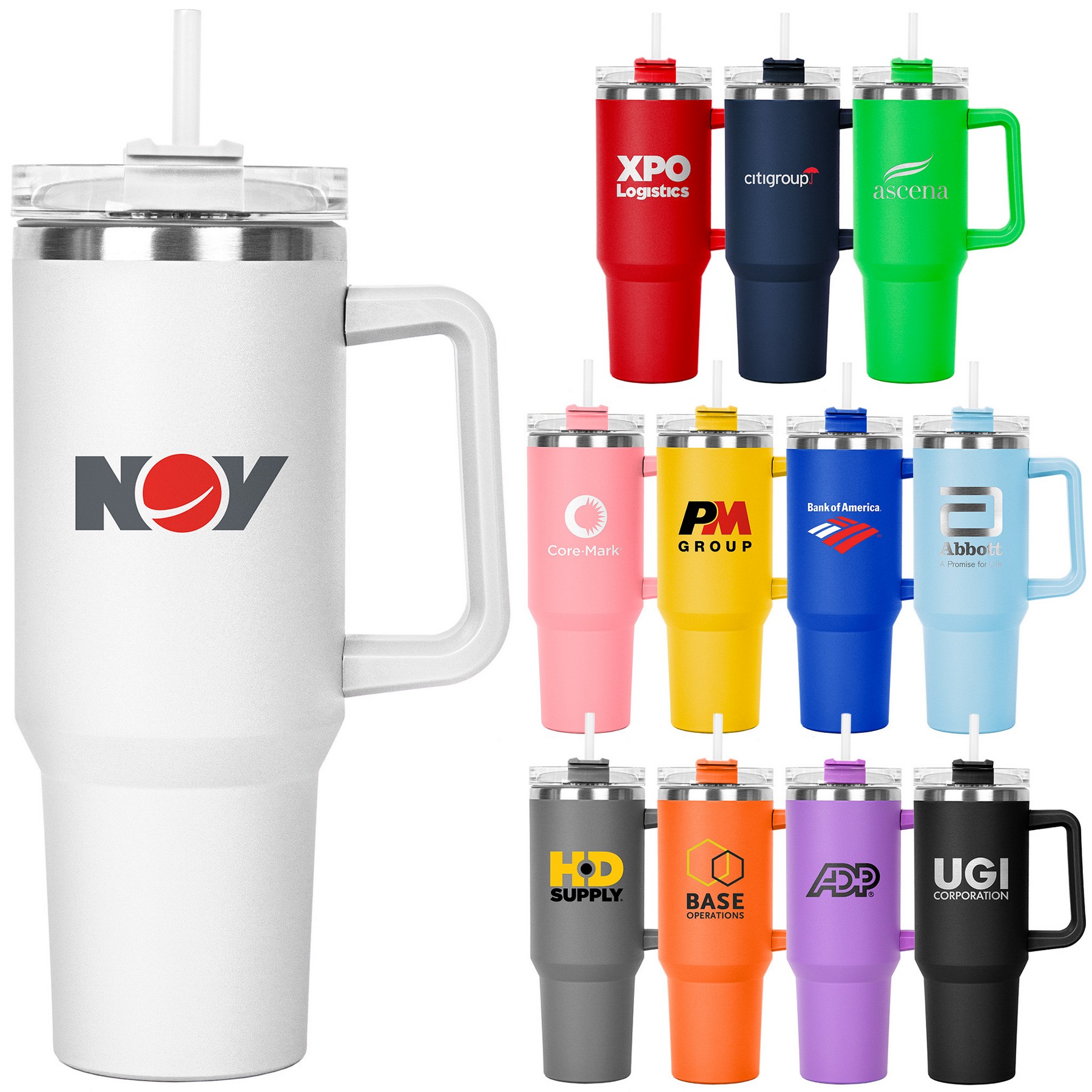 Picture of 40 Oz. The Hippo Mug & Straw Lid w/Twist Closure