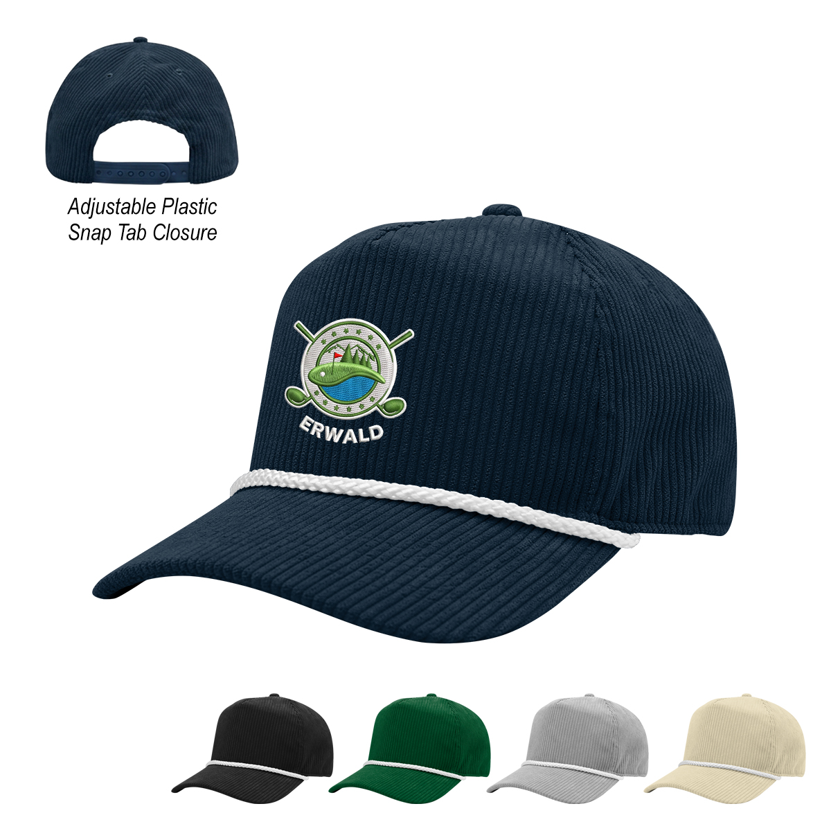 Picture of Camden Rpet Corduroy Rope Cap