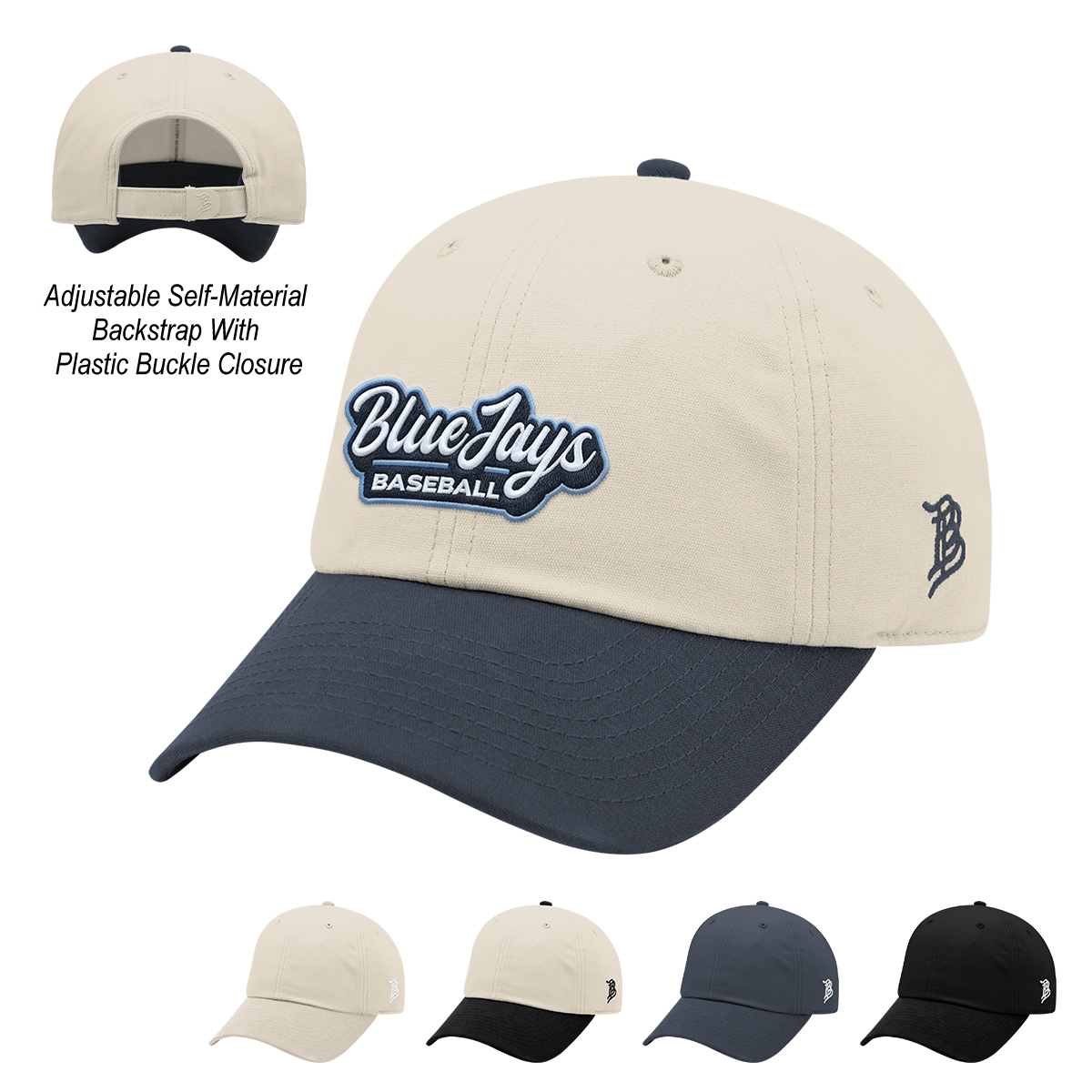 Picture of Branded Bills 525-01x Bare Curved Performance Cotton Canvas Dad Cap