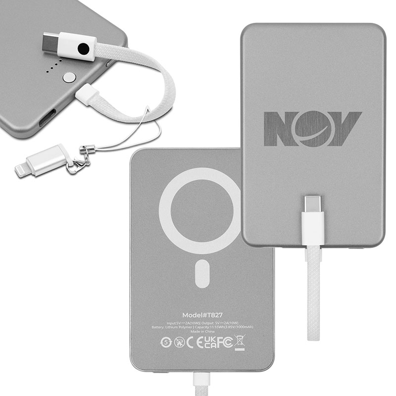 Picture of Ultra Thin Metal Magnetic Power Bank 3000mAh