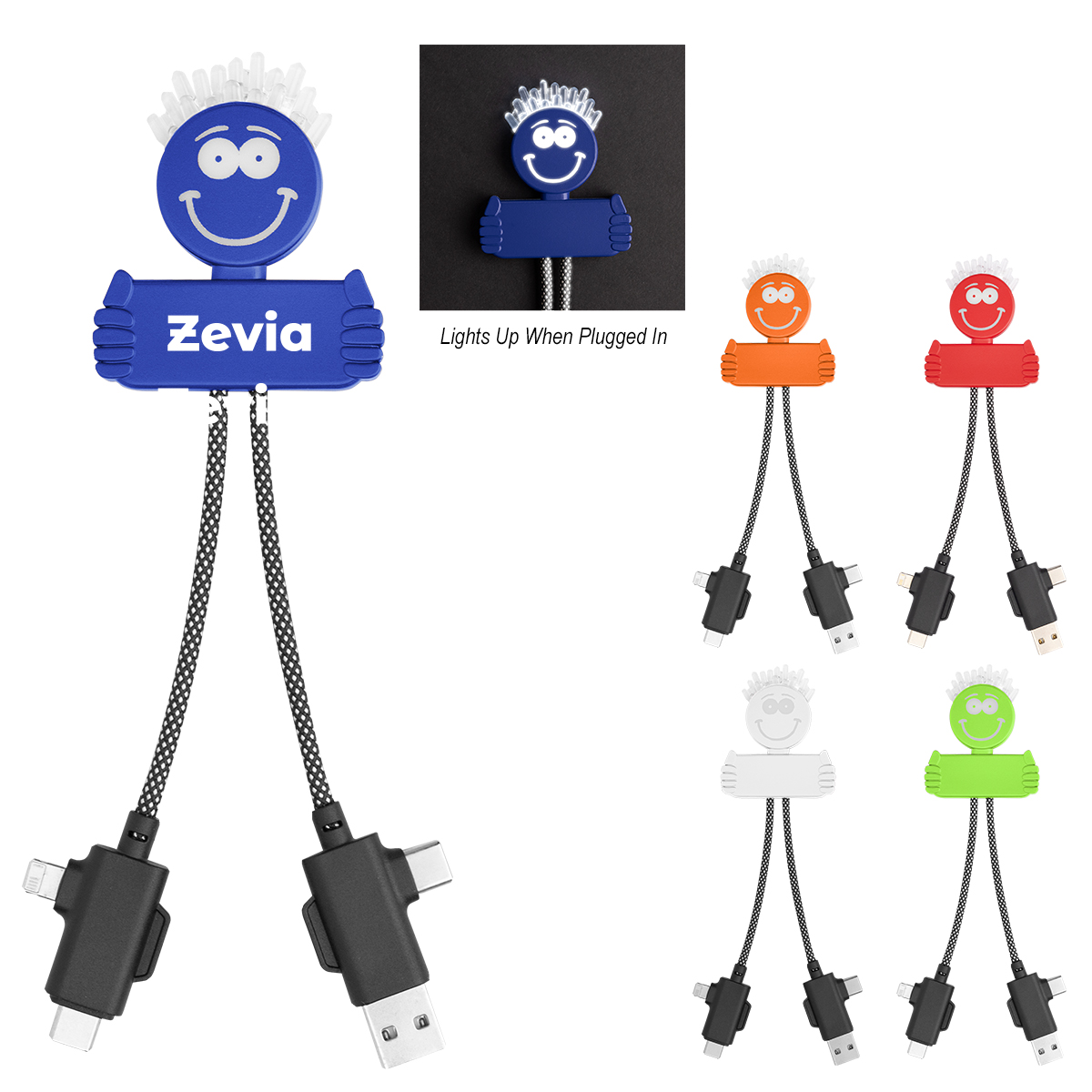 Picture of Light Up Rabs Multi-cable Charging Guy