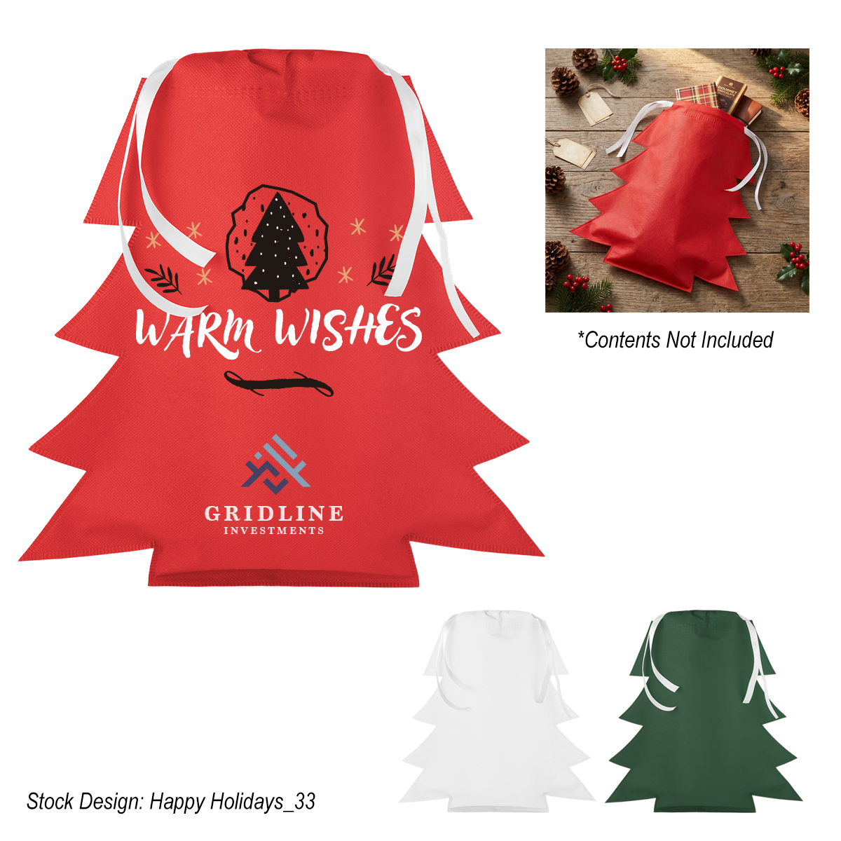 Picture of Tree Shaped Non-woven Gift Bag