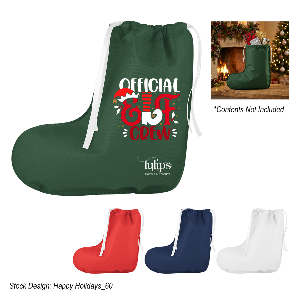 Picture of Stocking Shaped Non-woven Gift Bag