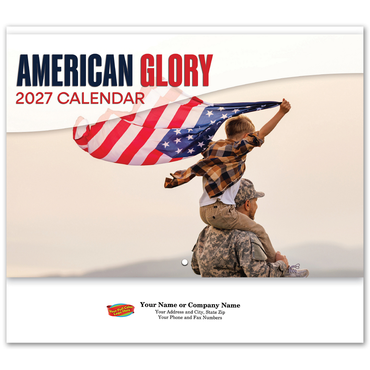 Picture of Full Color American Glory Spiral Wall Calendar