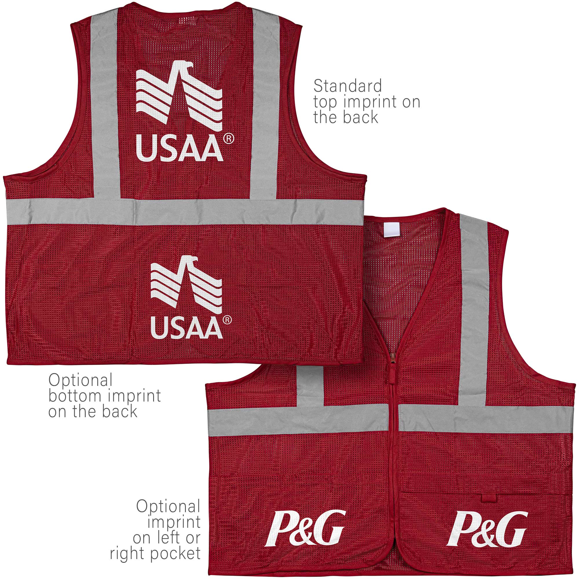 Picture of 100% Polyester Premium Reflective Safety Vest