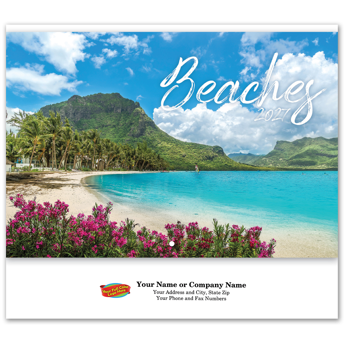 Picture of Full Color Beaches Spiral Wall Calendar