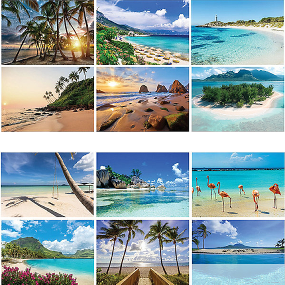Picture of Full Color Beaches Spiral Wall Calendar