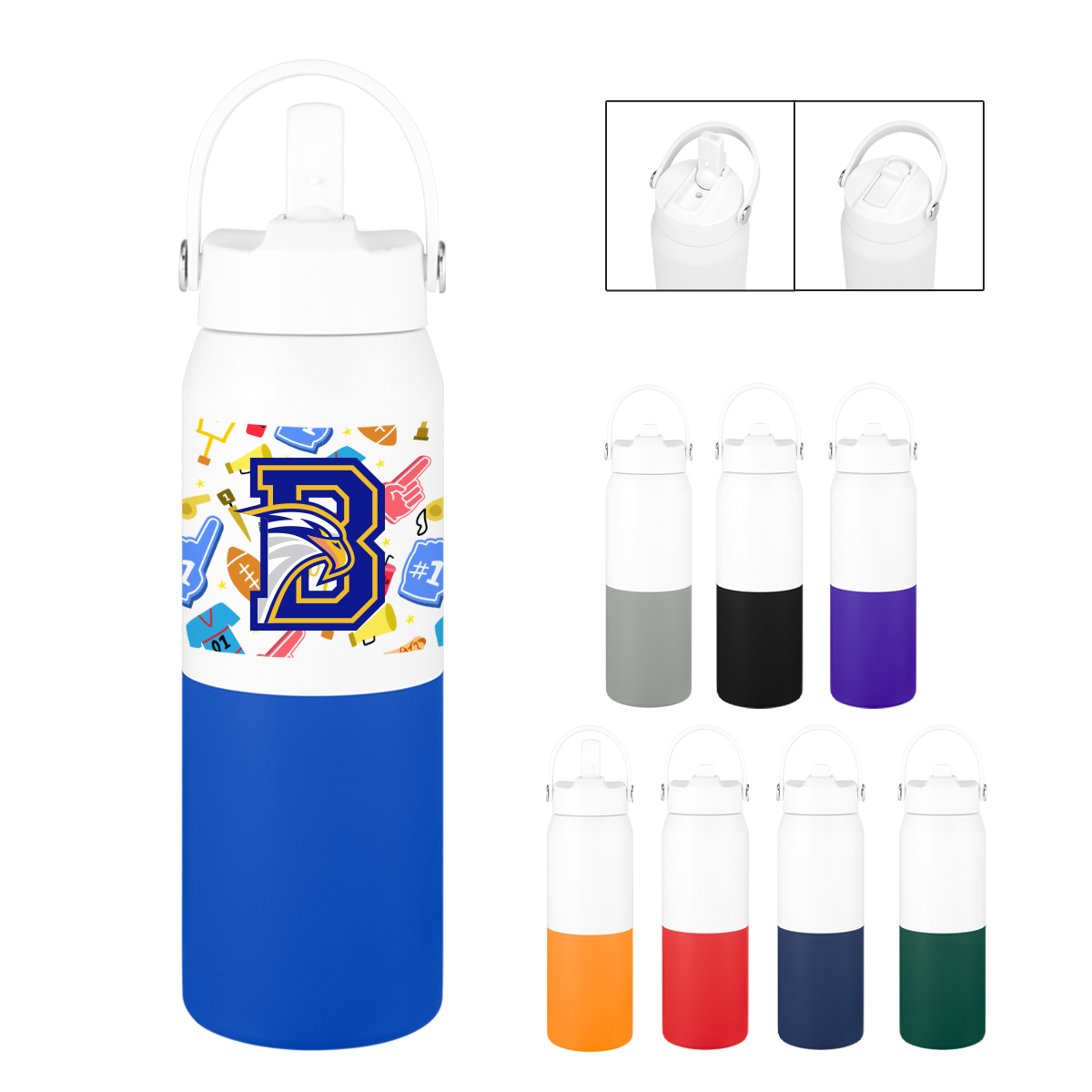 Picture of 26 Oz. Full Color Halftime Two-tone Recycled Stainless Steel Bottle