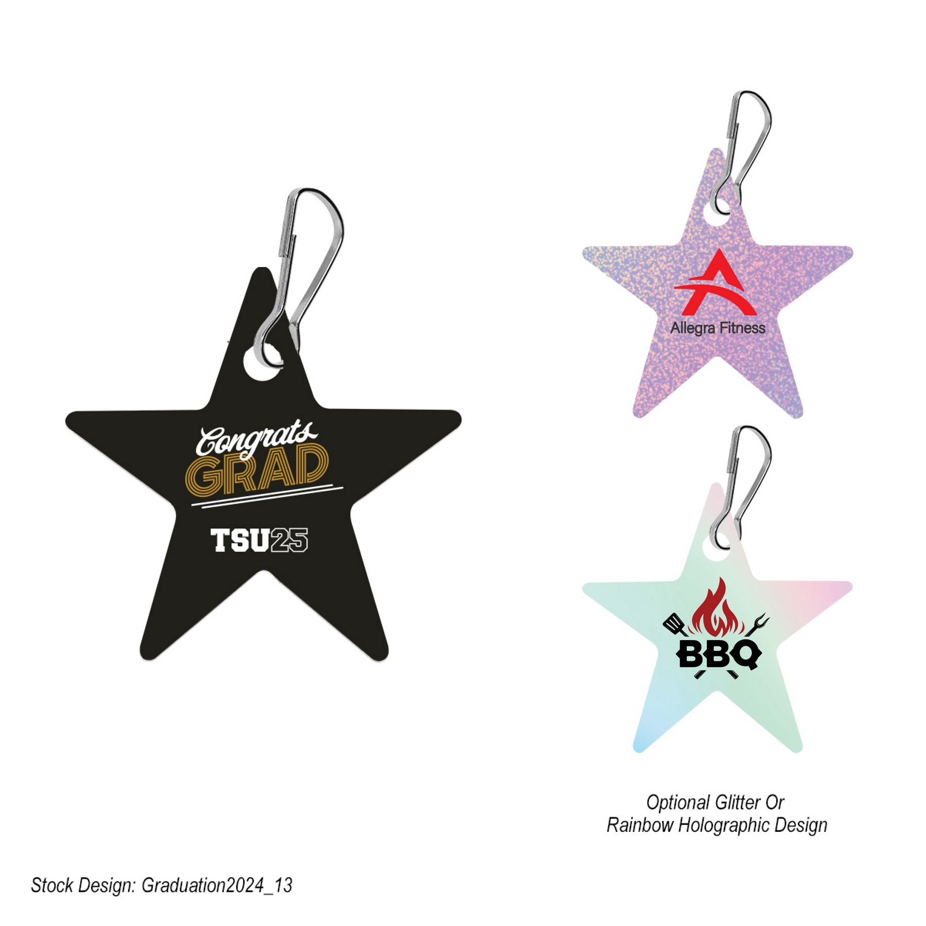 Picture of Acrylic Zipper Pull - Star