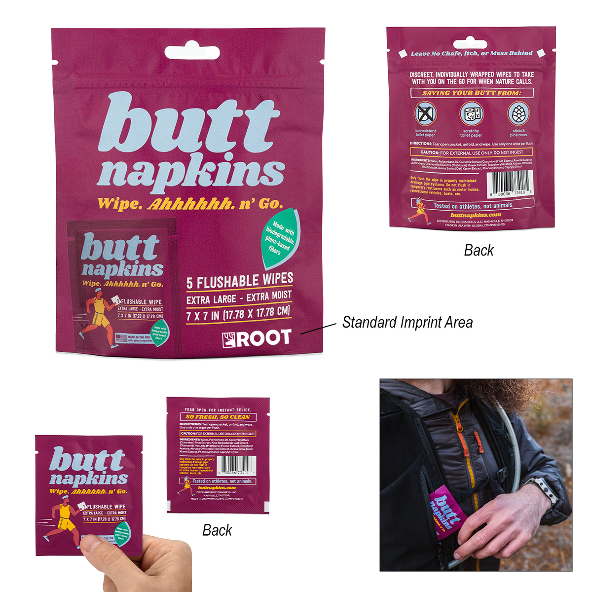 Picture of Butt Napkins Flushable Wipes