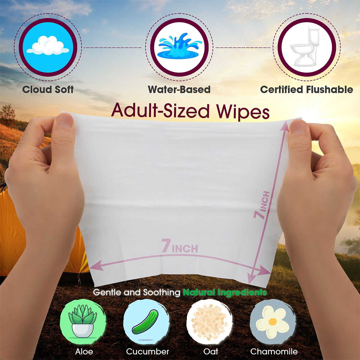 Picture of Butt Napkins Flushable Wipes
