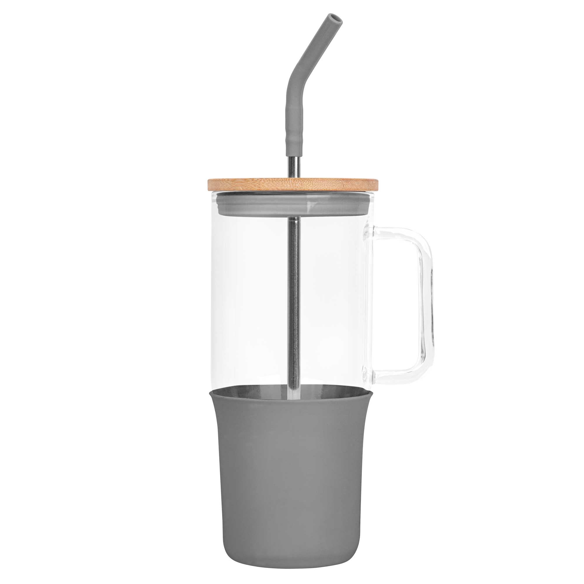 Picture of 32 Oz. Glass Tumbler w/Handle and Straw