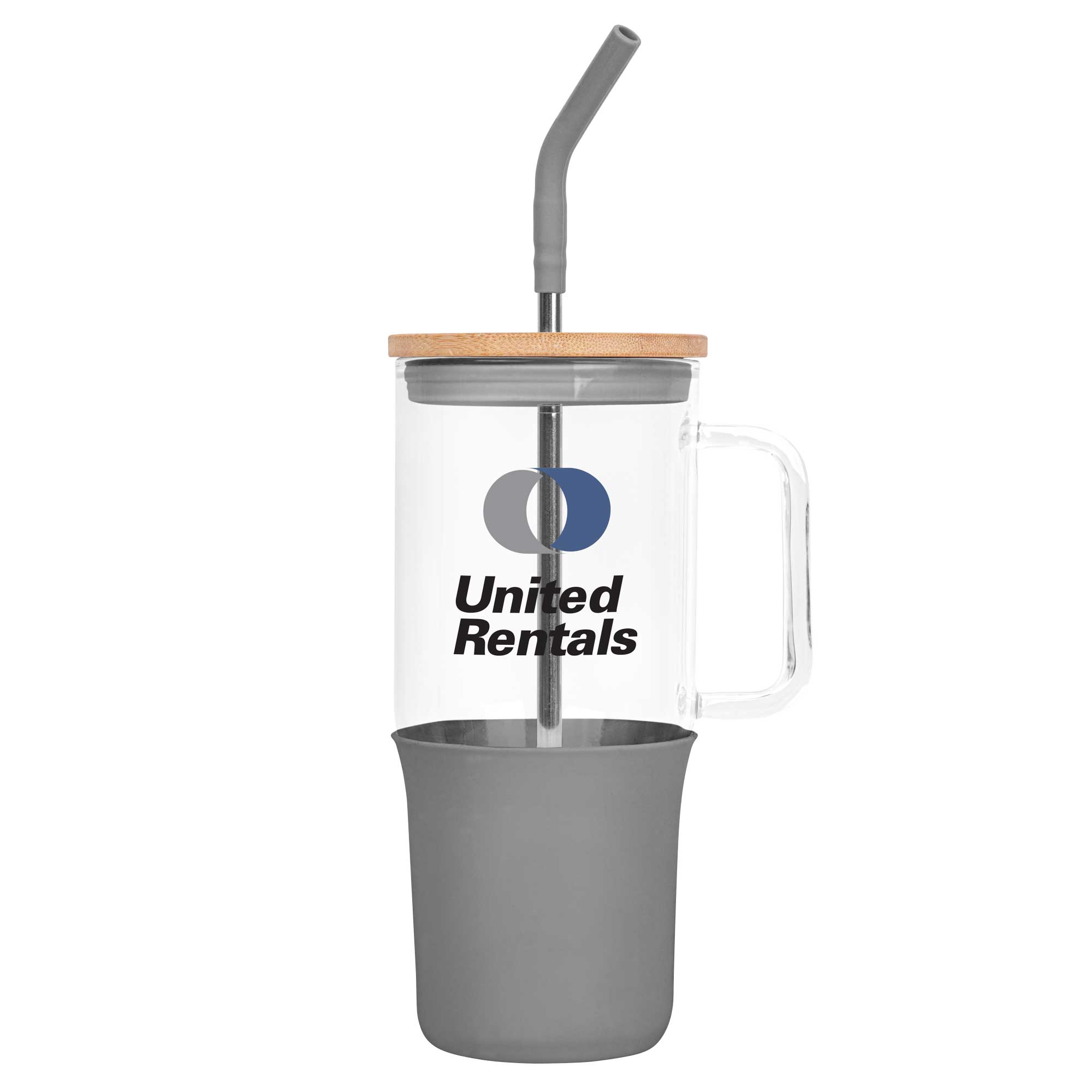 Picture of 32 Oz. Glass Tumbler w/Handle and Straw