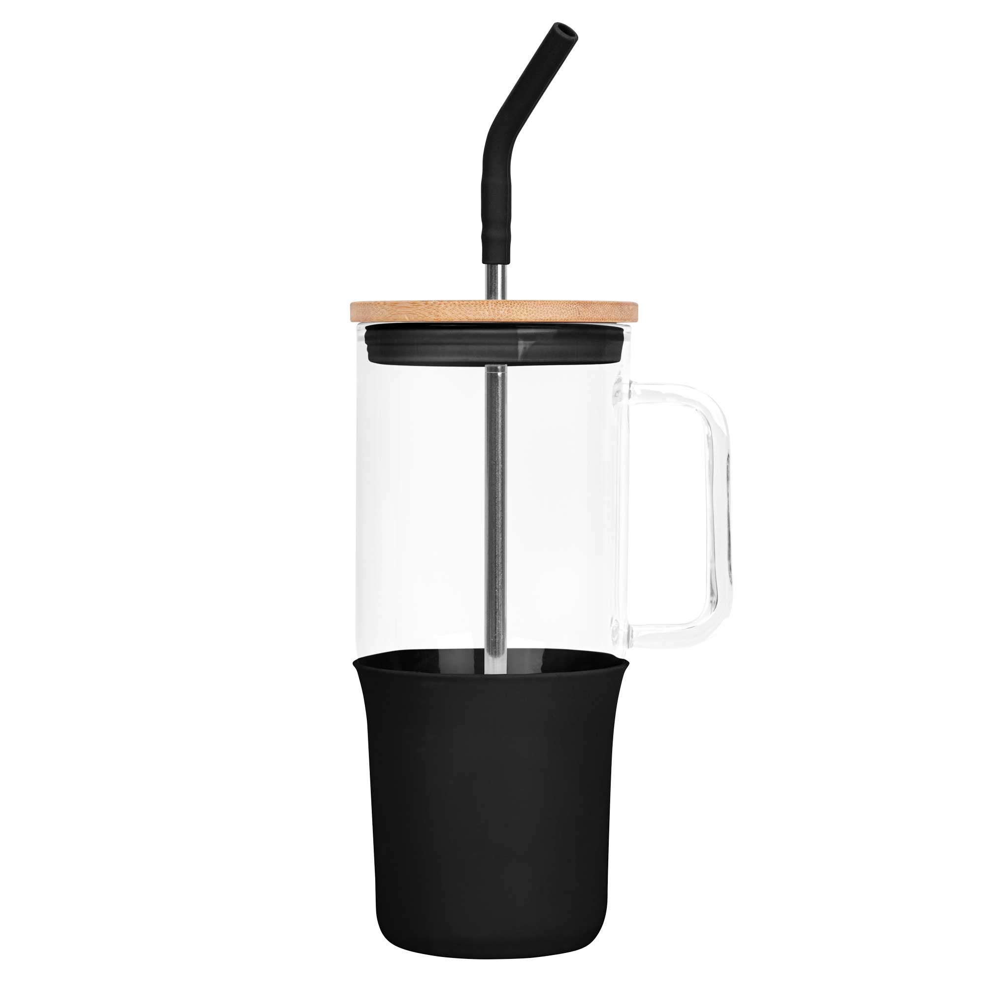 Picture of 32 Oz. Glass Tumbler w/Handle and Straw