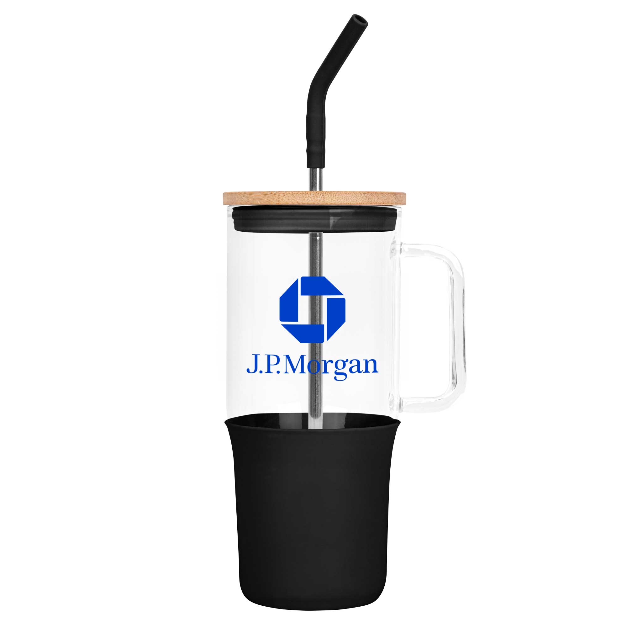 Picture of 32 Oz. Glass Tumbler w/Handle and Straw