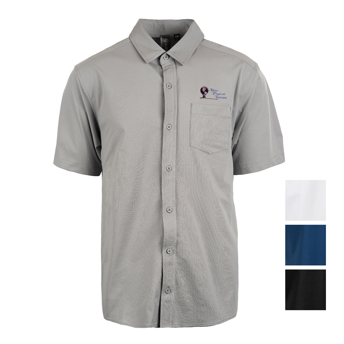 Picture of Burnside© Perforated Stretch Woven Button-up