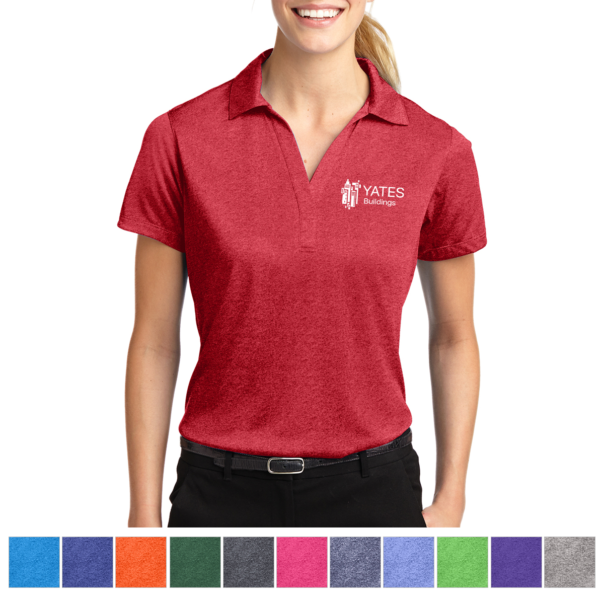 Picture of Sport-tek® Ladies' Heather Contender™ Polo