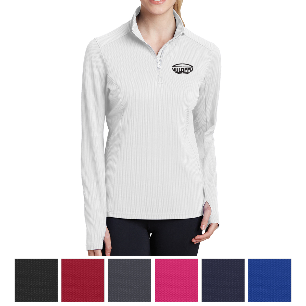 Picture of Sport-tek® Ladies' Sport-wick® Textured 1/4-zip Pullover