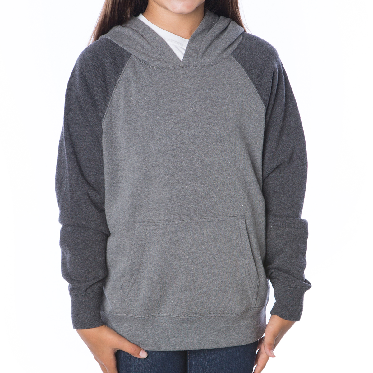 Picture of Independent Trading Company Youth Lightweight Special Blend Raglan Hooded Pullover