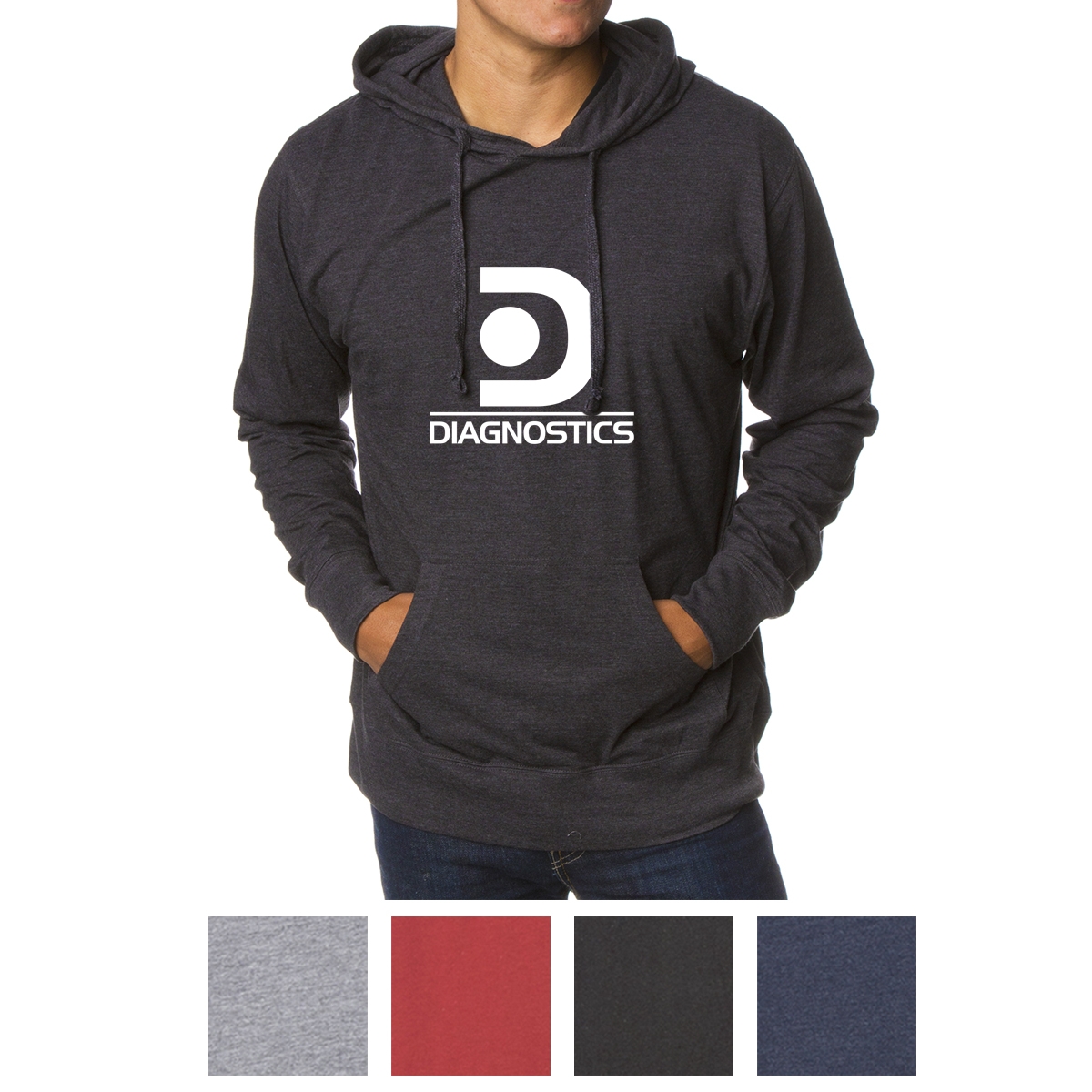 Picture of Independent Trading Company Men's Lightweight Jersey Hooded Pullover