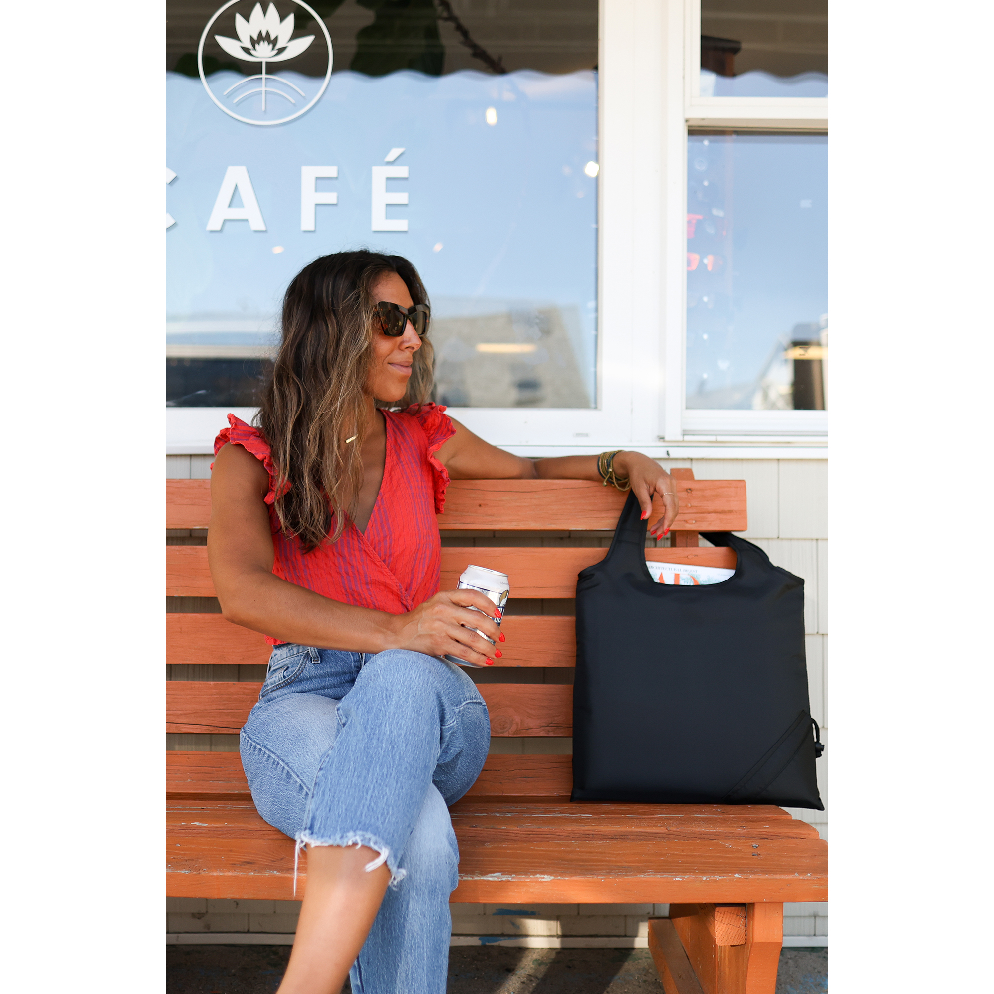 Picture of Latitudes Foldaway Shopper - Black