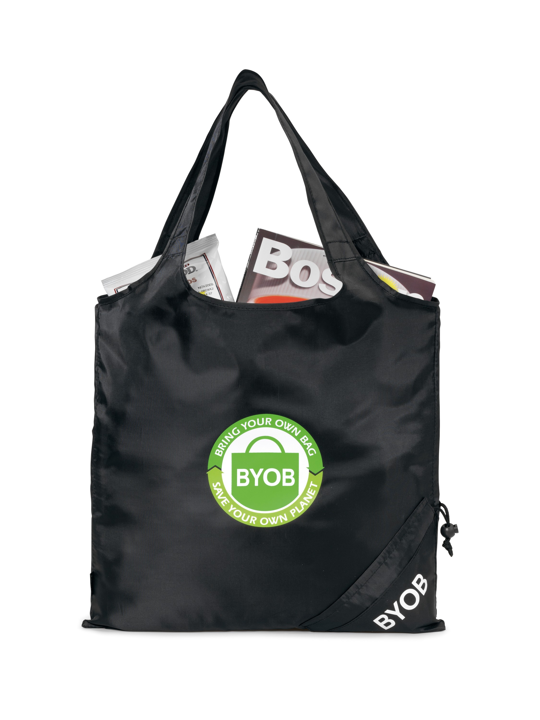 Picture of Latitudes Foldaway Shopper - Black