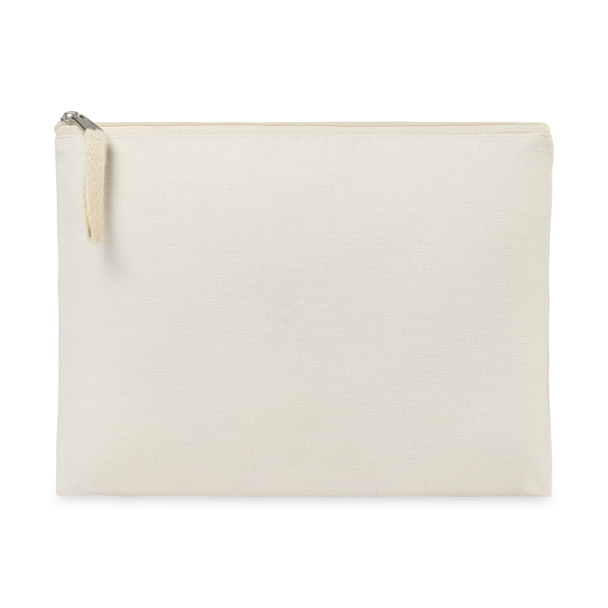Picture of Recycled Cotton Zippered Pouch - AWARE - Natural