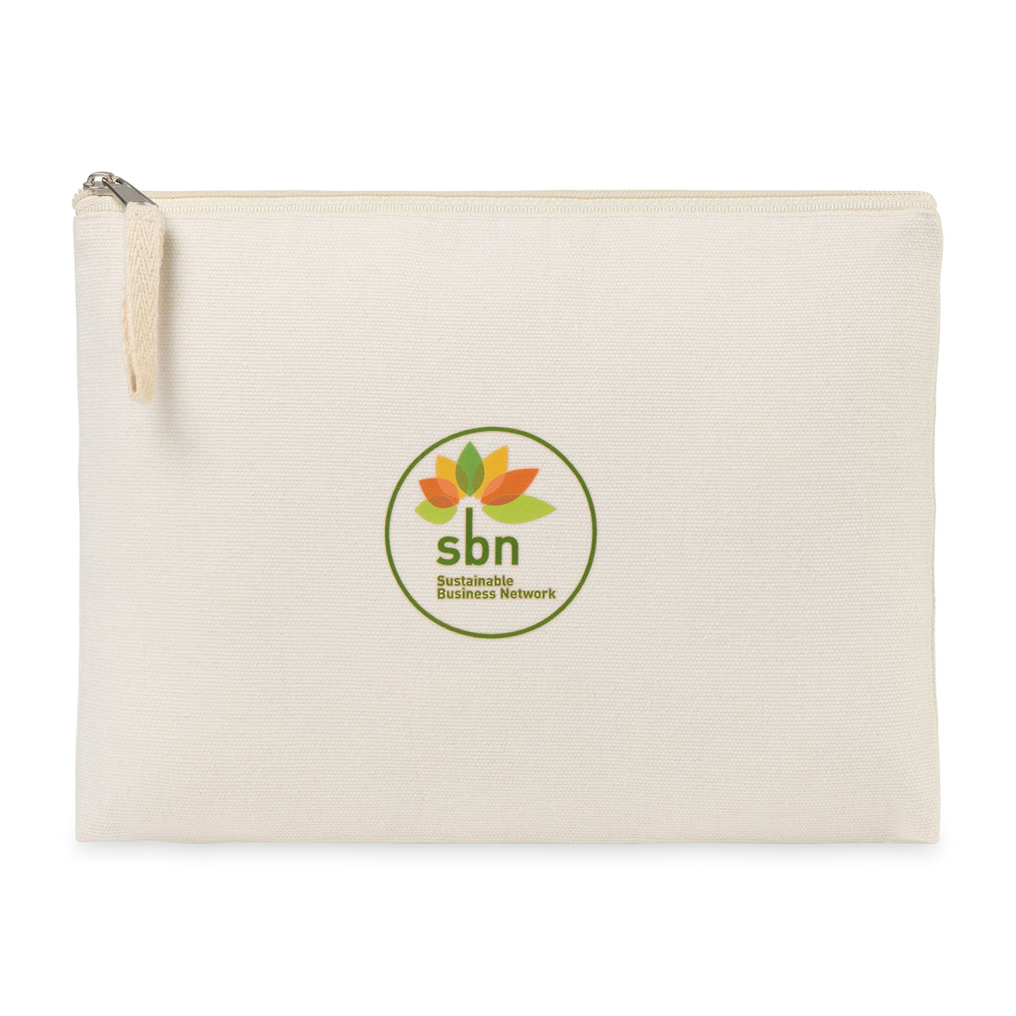 Picture of Recycled Cotton Zippered Pouch - AWARE - Natural