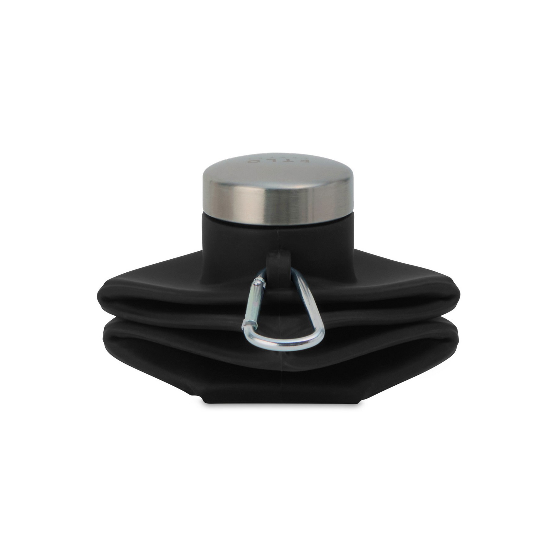 Picture of Clix Collapsible Silicone Bottle w/ Carabiner - 23 Oz. - Black