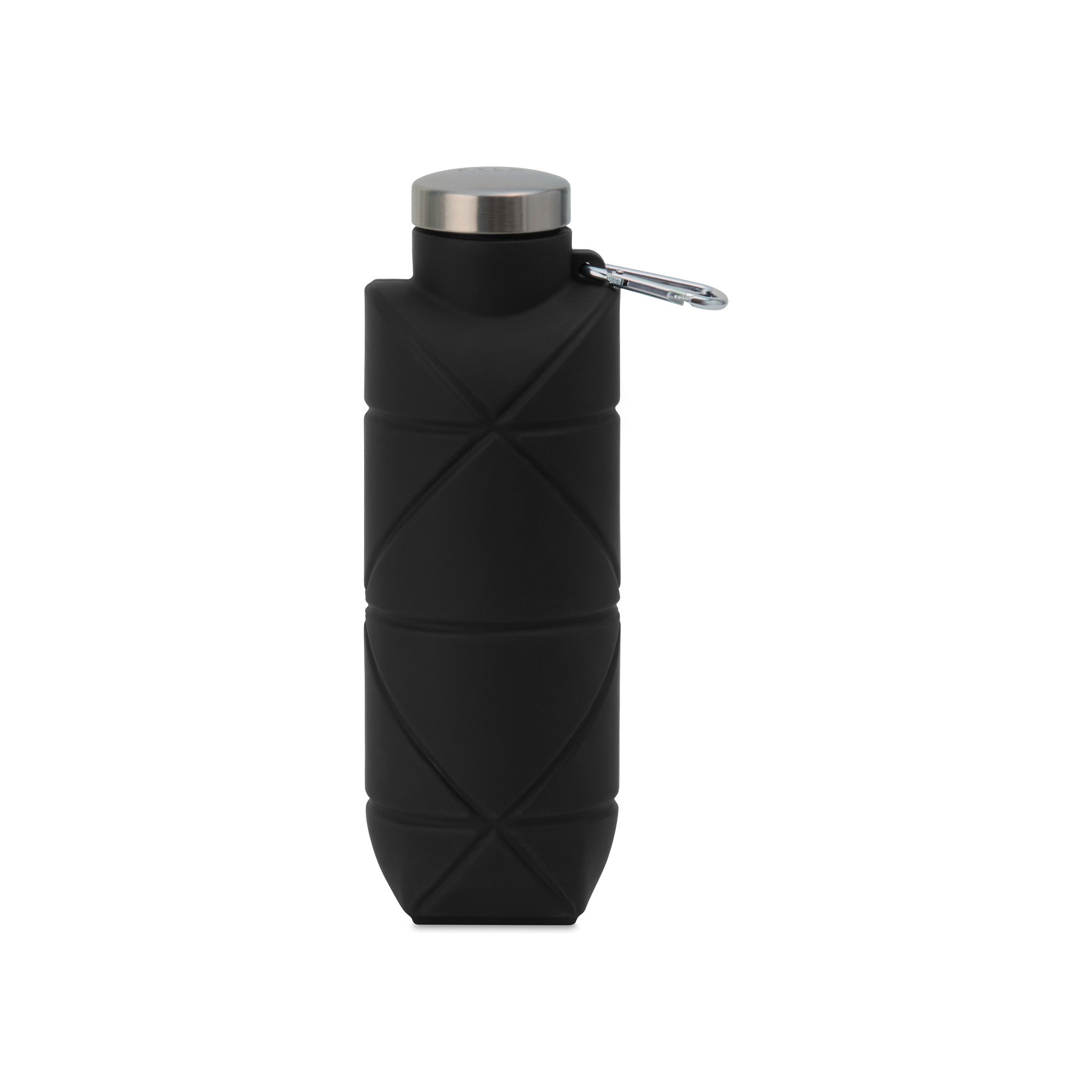 Picture of Clix Collapsible Silicone Bottle w/ Carabiner - 23 Oz. - Black