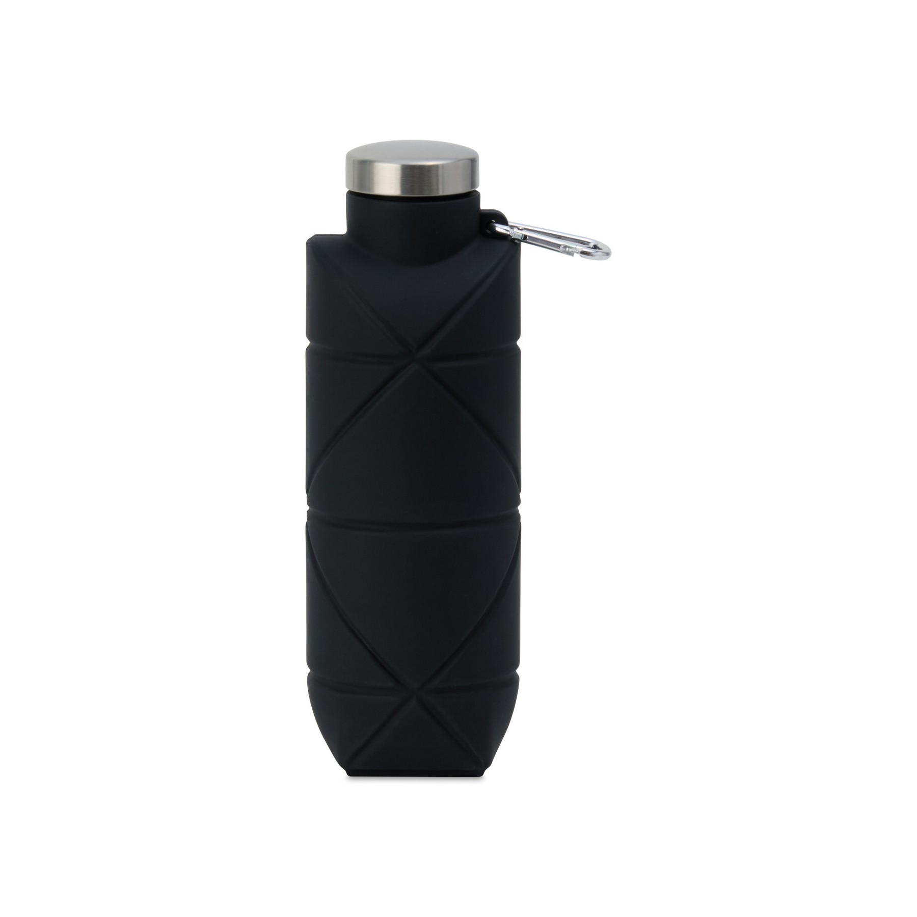 Picture of Clix Collapsible Silicone Bottle w/ Carabiner - 23 Oz. - Black