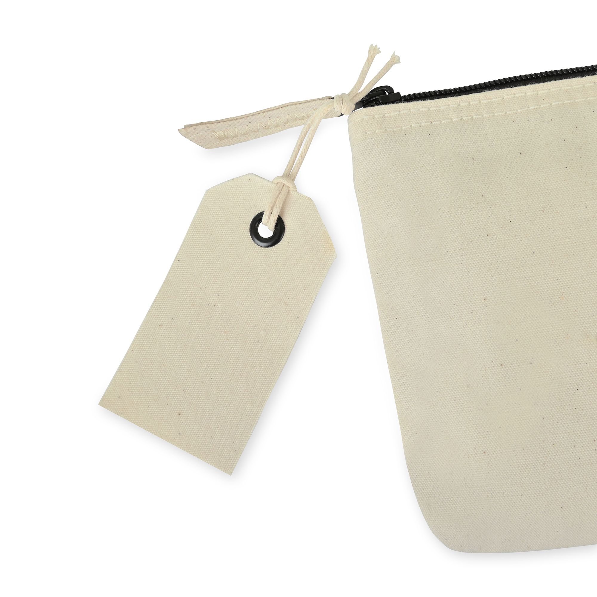 Picture of Avery Cotton Zippered Pouch - Natural