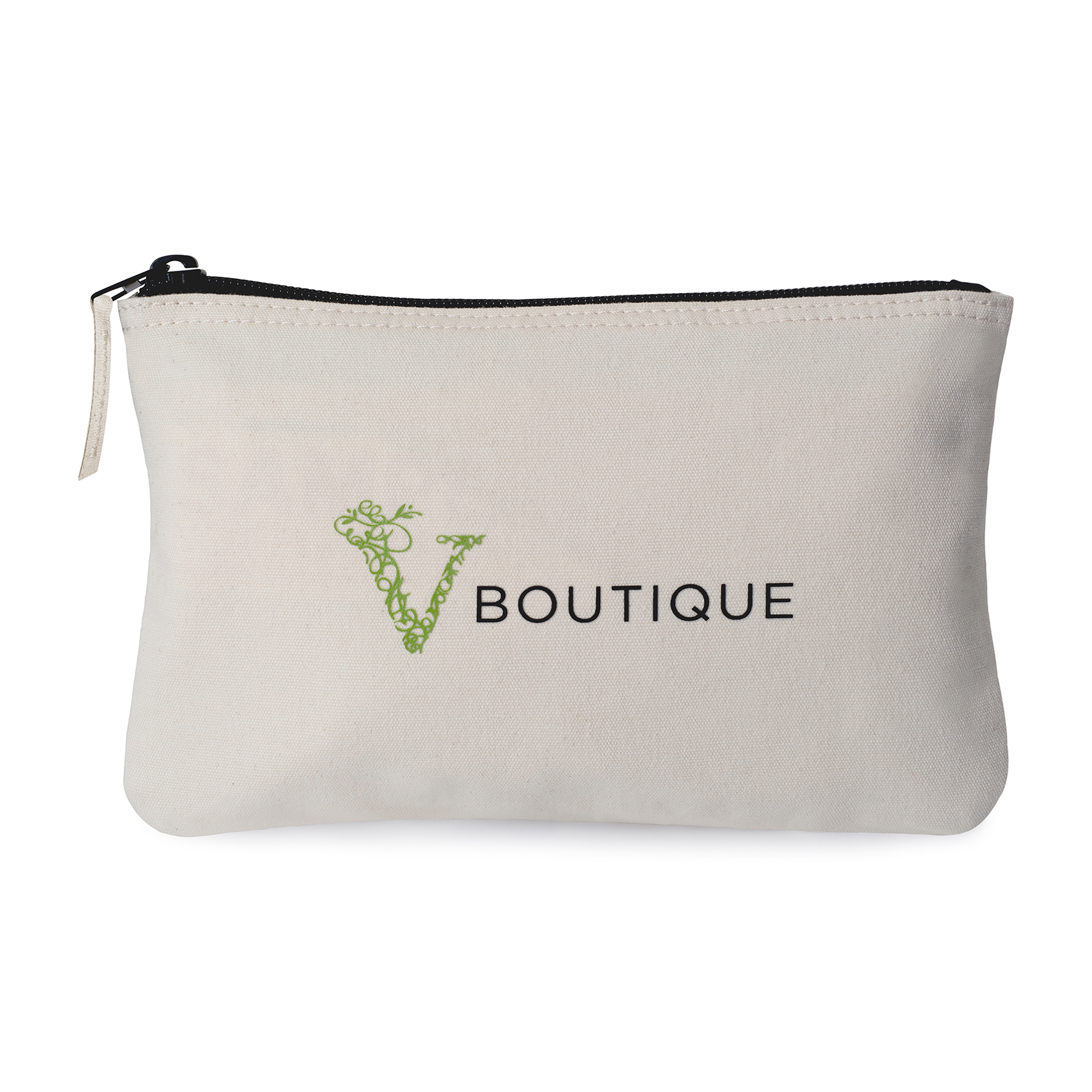 Picture of Avery Cotton Zippered Pouch - Natural